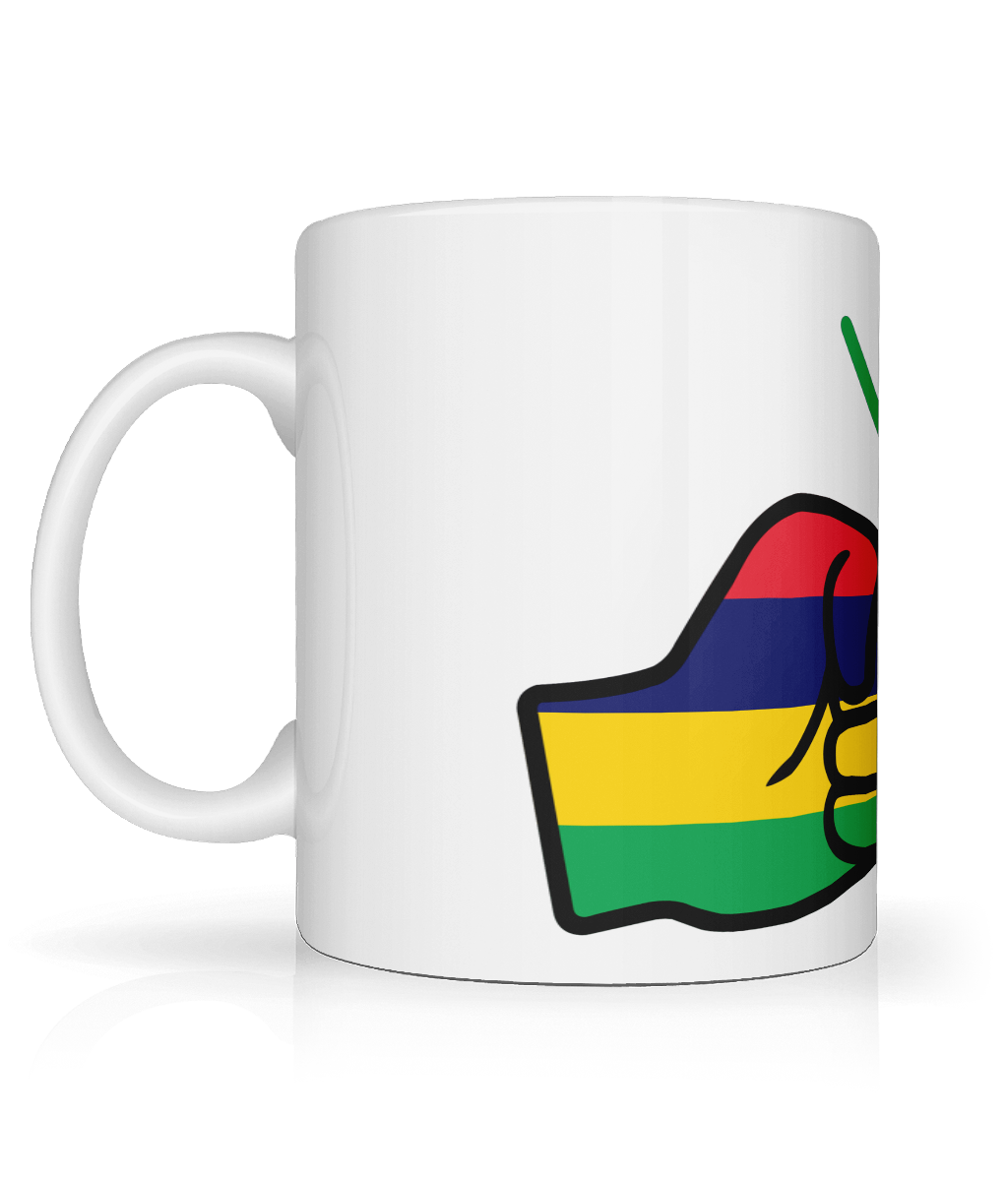 We Run Tings, Mauritius, Tea, Coffee Ceramic Mug, Cup, White, 11oz