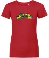 We Run Tings, Jamaica & Grenada, Dual Parentage, Women's, Organic Ring Spun Cotton T-Shirt, Outline