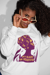 My Black Is Beautiful, Women's, Glow, Organic Cotton Sweatshirt