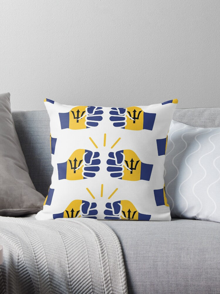 We Run Tings, Barbados, Throw, Pillow, Cushion, White, 40 x 40cm