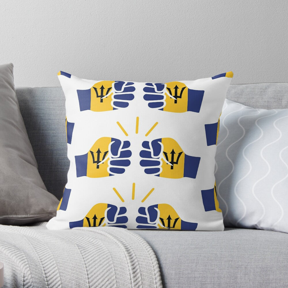 We Run Tings, Barbados, Throw, Pillow, Cushion, White, 40 x 40cm