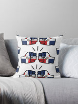 We Run Tings, Dominican Republic, Throw, Pillow, Cushion, White, 40 x 40cm