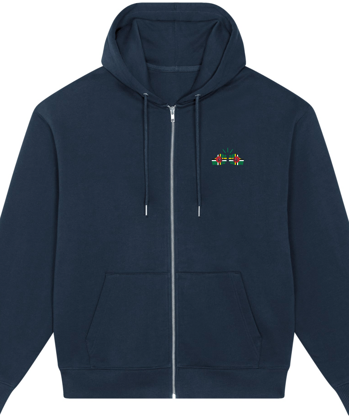 We Run Tings, Dominica, Men's, Badda Patriotic Hoodie, Full-Zip  Relaxed Fit