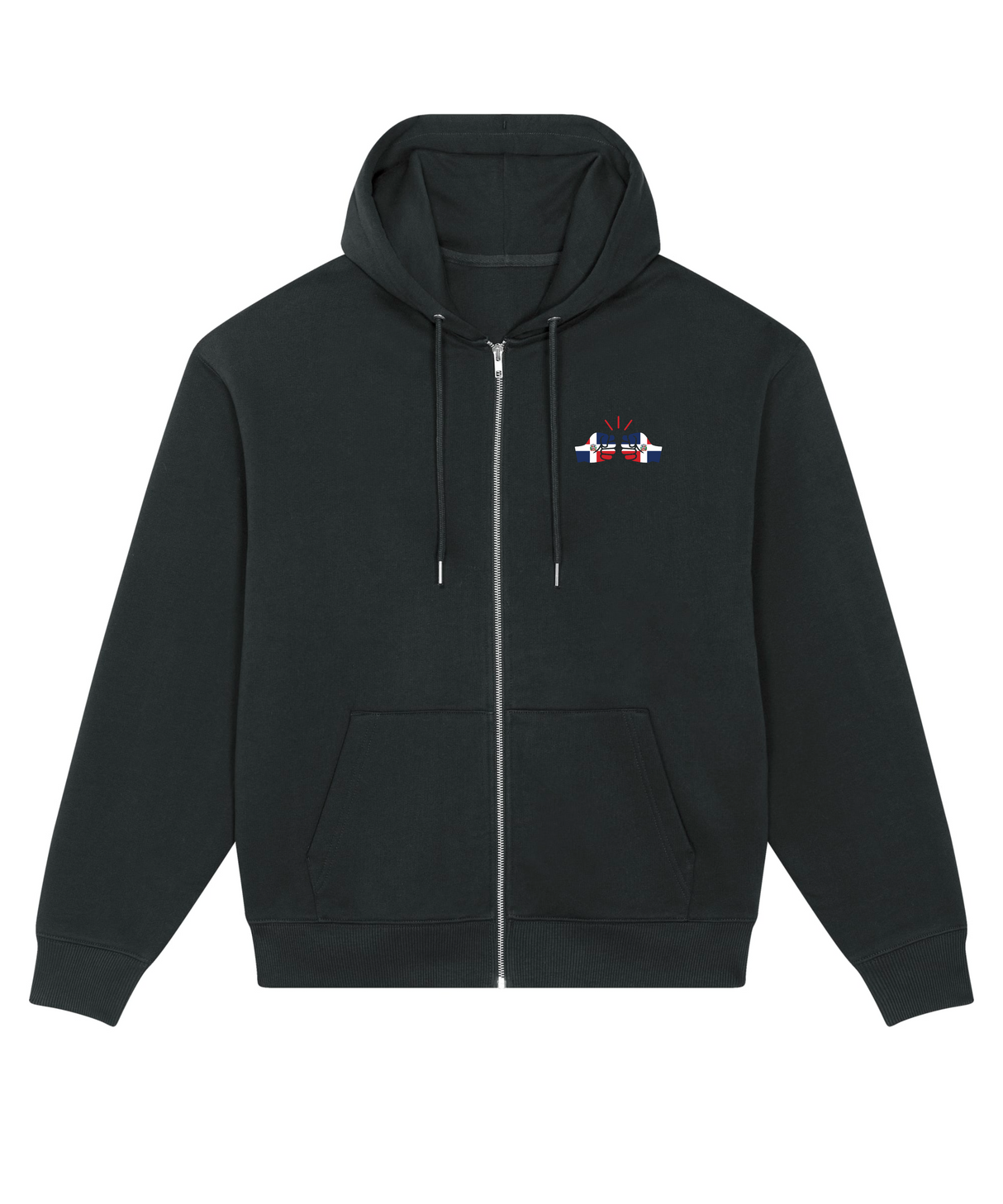 We Run Tings, Dominican Republic, Men's, Badda Patriotic Hoodie, Full-Zip  Relaxed Fit