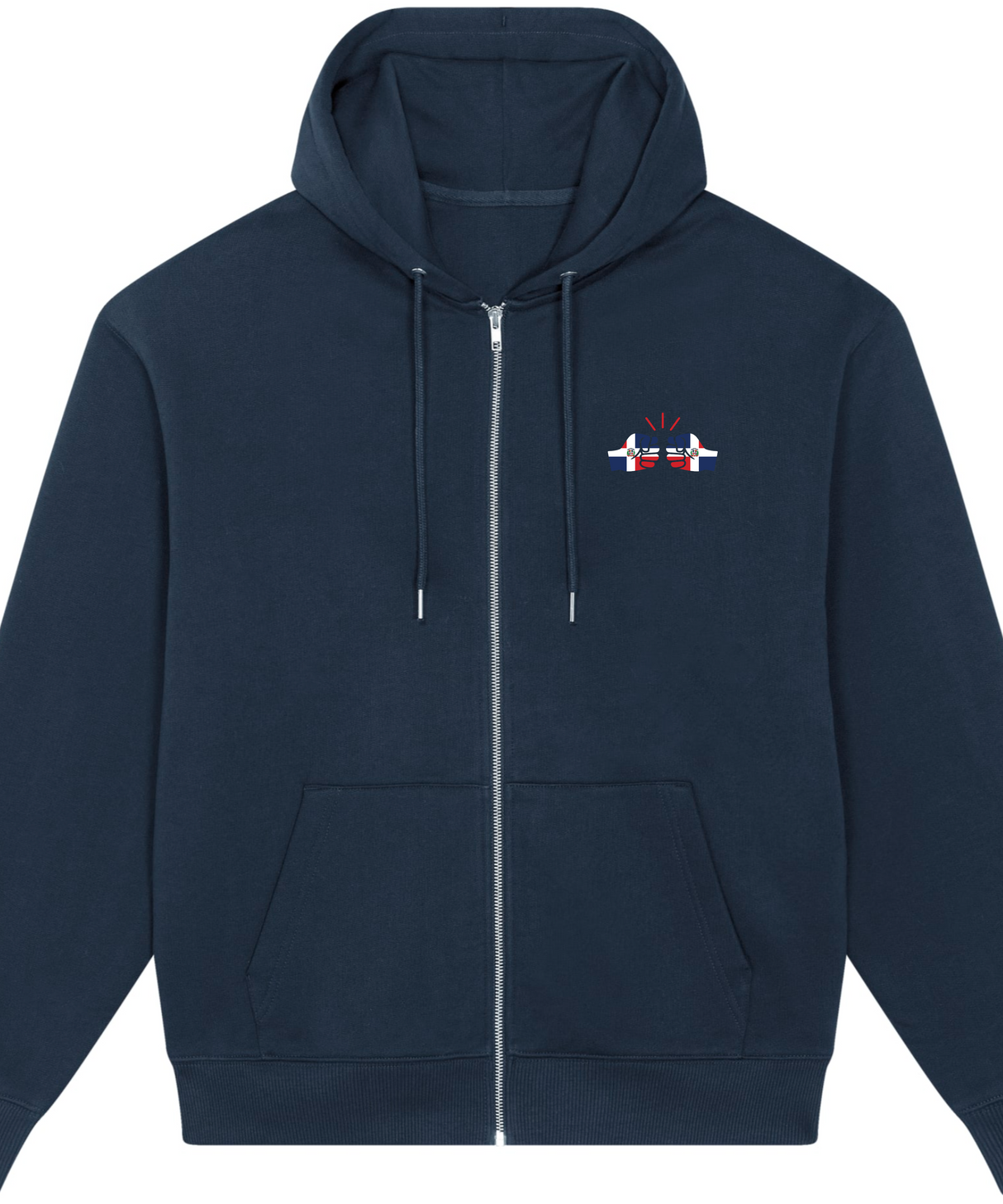 We Run Tings, Dominican Republic, Men's, Badda Patriotic Hoodie, Full-Zip  Relaxed Fit