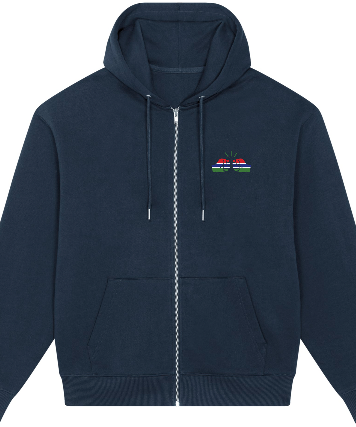 We Run Tings, Gambia, Men's, Badda Patriotic Hoodie, Full-Zip  Relaxed Fit