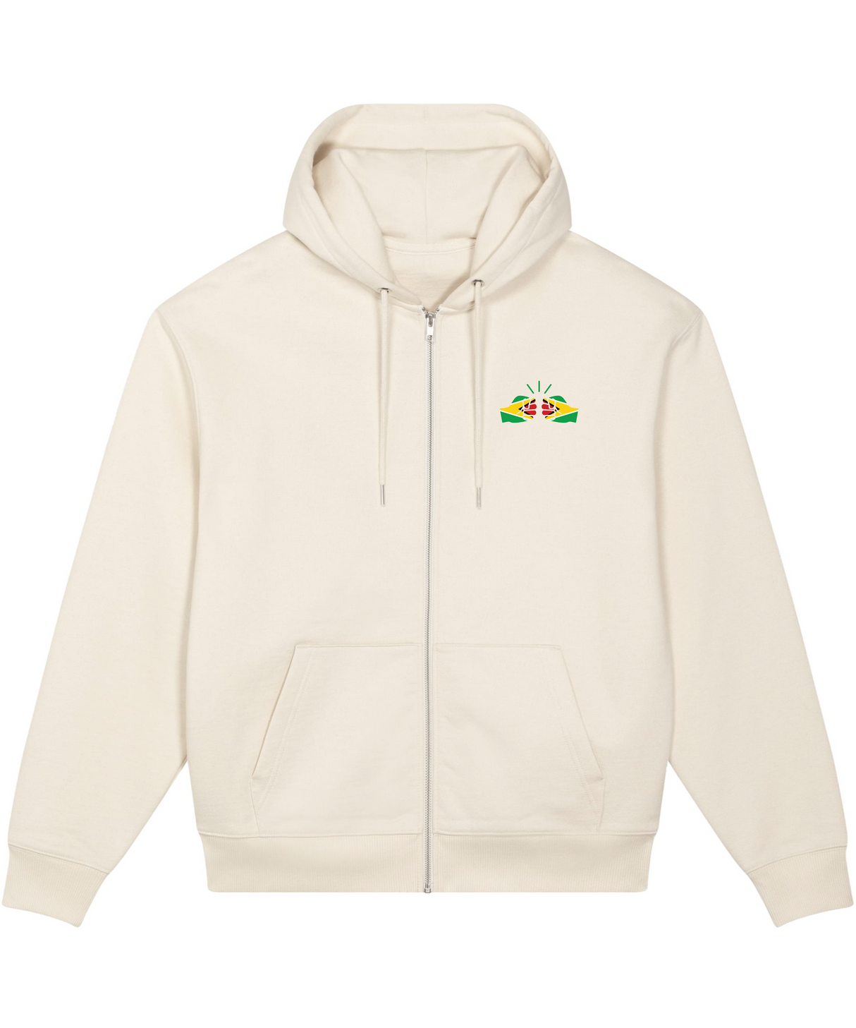 We Run Tings, Guyana, Men's, Badda Patriotic Hoodie, Full-Zip  Relaxed Fit