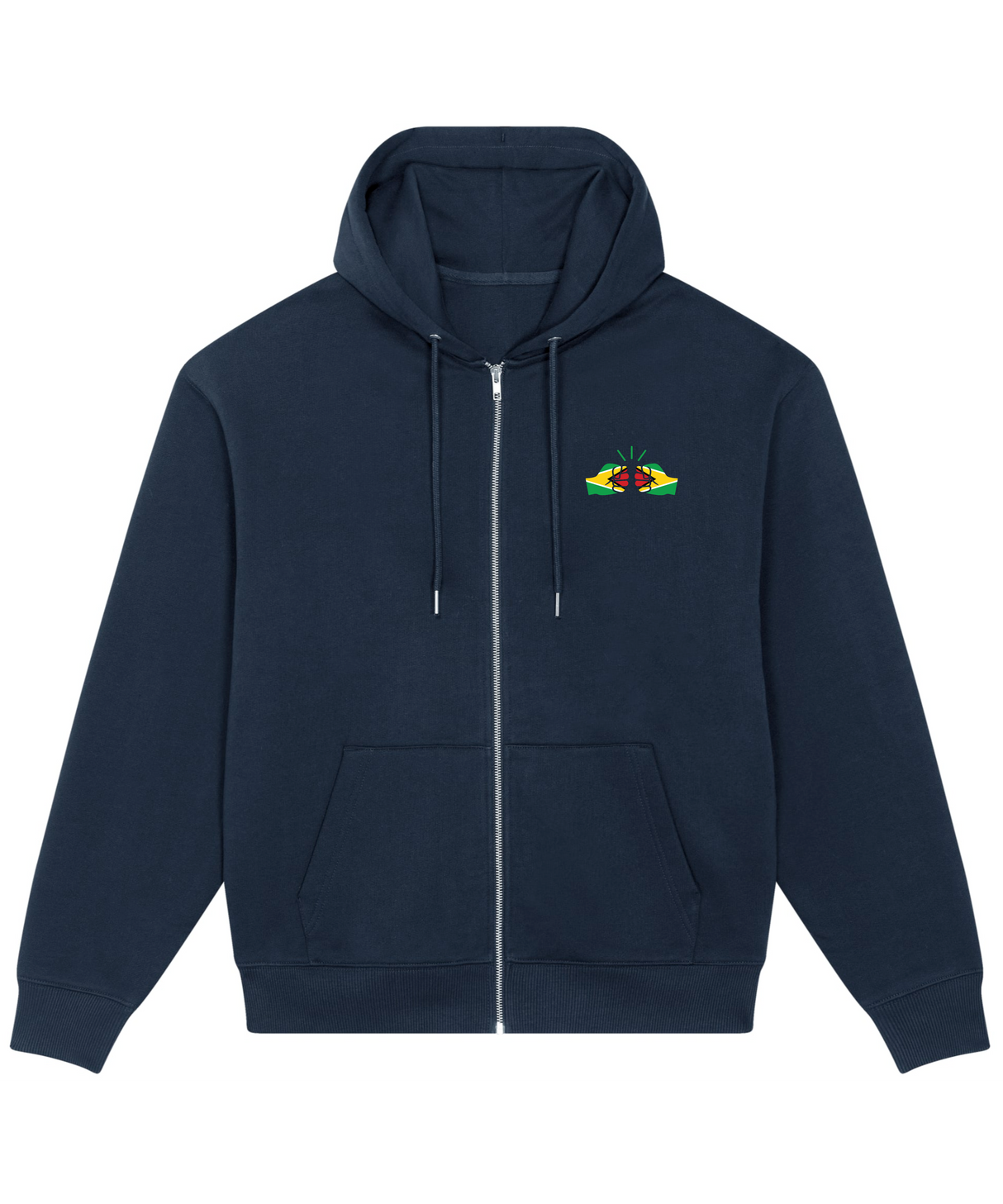 We Run Tings, Guyana, Men's, Badda Patriotic Hoodie, Full-Zip  Relaxed Fit