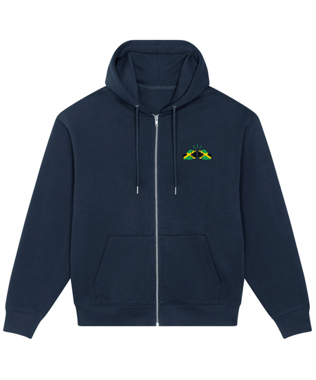 We Run Tings, Jamaica, Men's, Badda Patriotic Hoodie, Full-Zip  Relaxed Fit