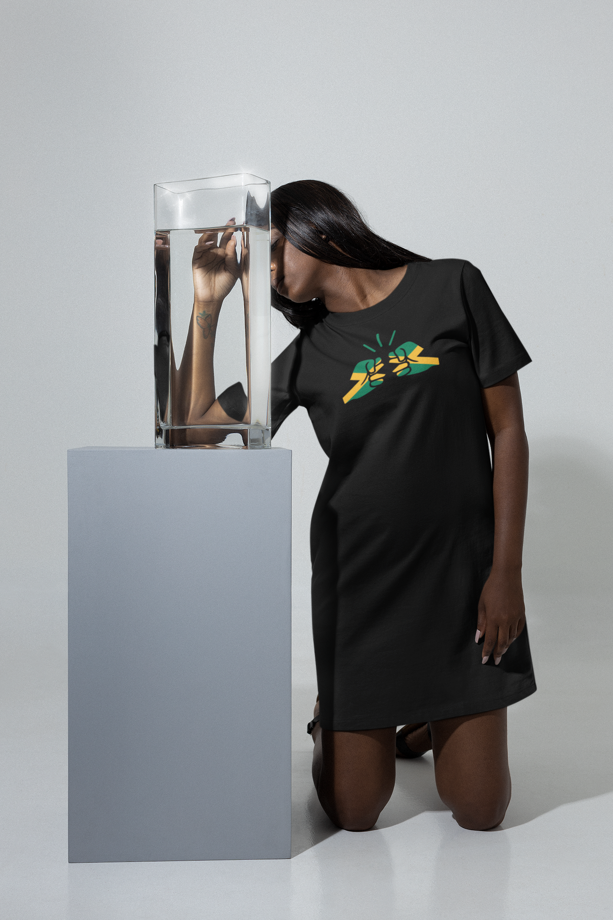 We Run Tings, Jamaica, Organic Cotton T-Shirt Dress