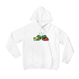 We Run Tings, Jamaica & St. Kitts, Dual Parentage, Unisex, Pull On Hoodie, Standard, Classic Fit, Green Stripe & Outline