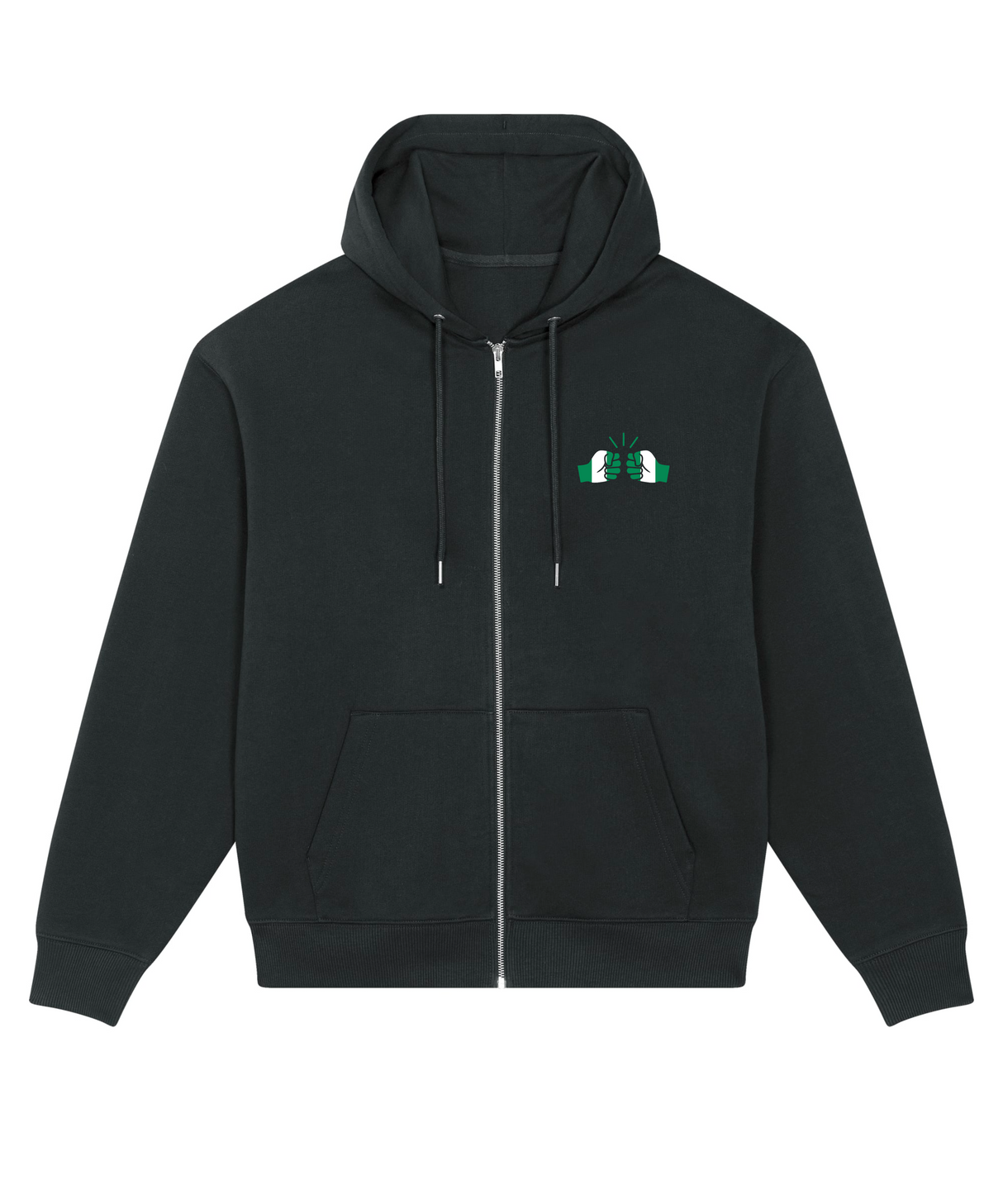 We Run Tings, Nigeria, Men's, Badda Patriotic Hoodie, Full-Zip  Relaxed Fit