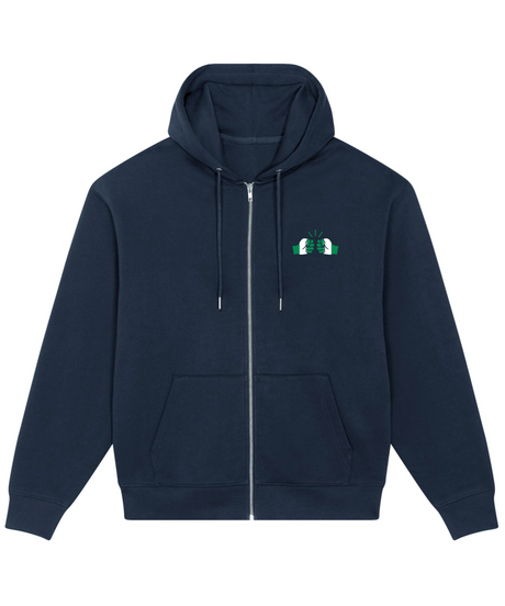 We Run Tings, Nigeria, Men's, Badda Patriotic Hoodie, Full-Zip  Relaxed Fit