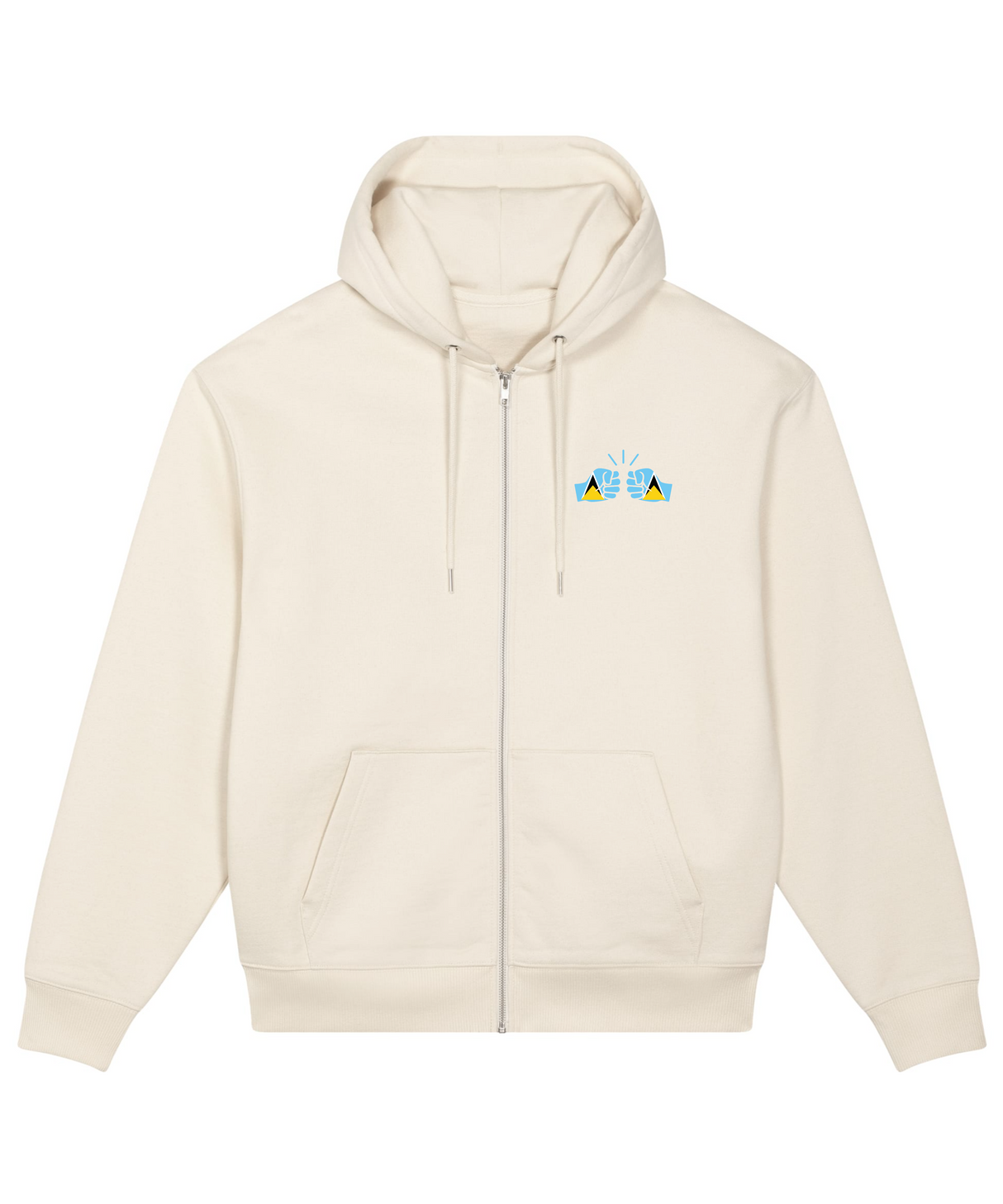 We Run Tings, St. Lucia, Men's, Badda Patriotic Hoodie, Full-Zip  Relaxed Fit