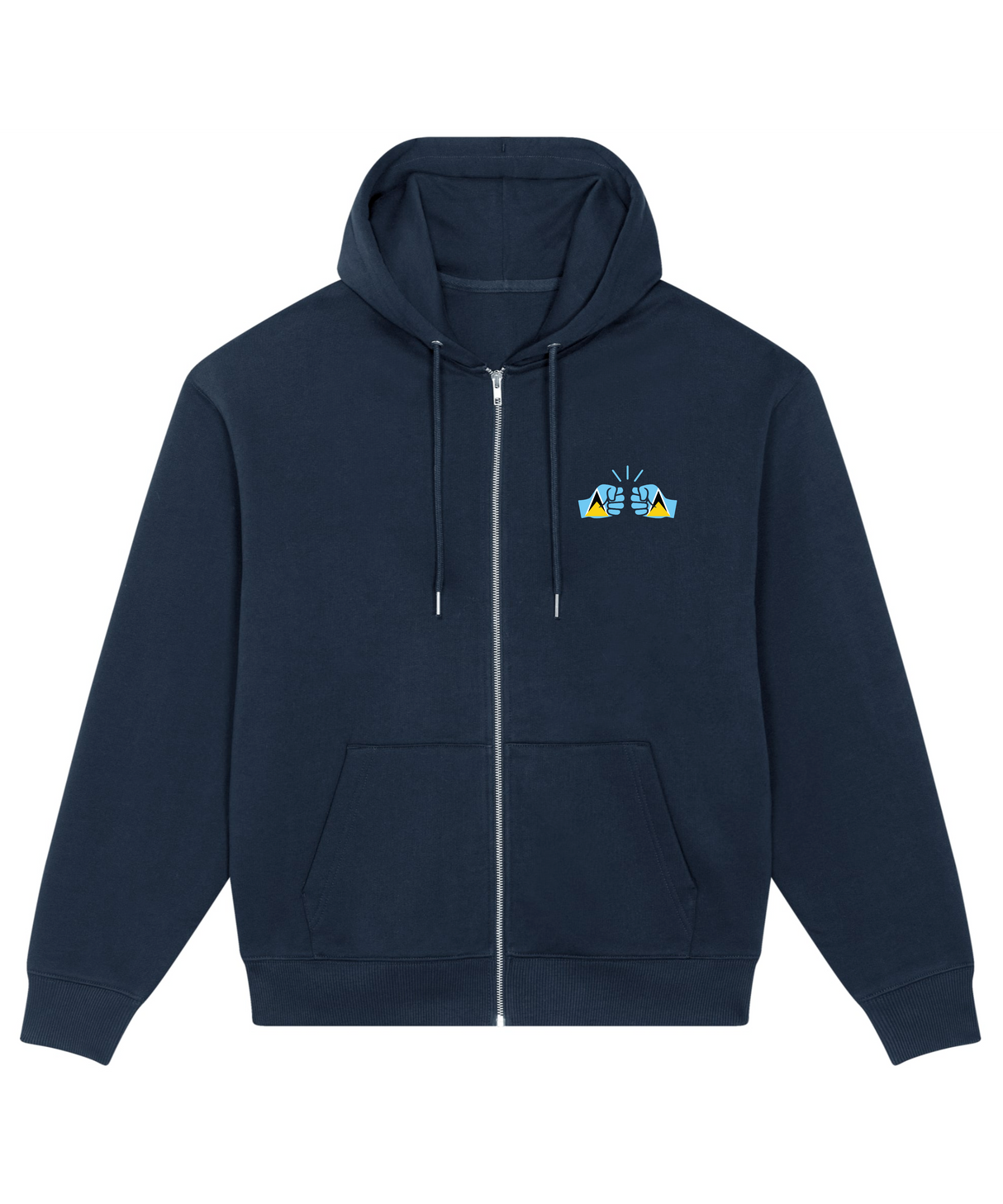 We Run Tings, St. Lucia, Men's, Badda Patriotic Hoodie, Full-Zip  Relaxed Fit