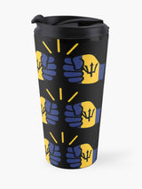 We Run Tings, Barbados, Black, Travel Mug, Coffee Cup, 15oz/443ml