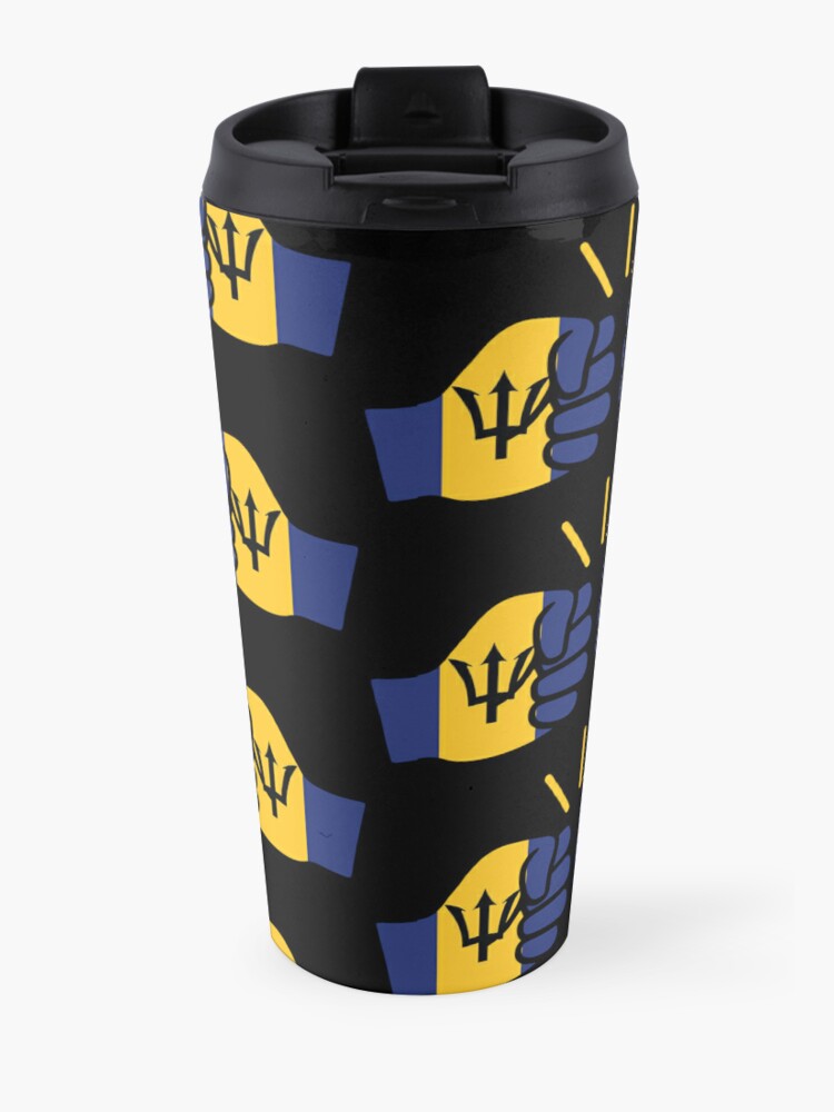 We Run Tings, Barbados, Black, Travel Mug, Coffee Cup, 15oz/443ml