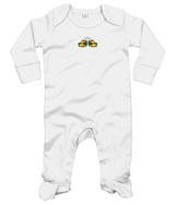 We Run Tings, Grenada, Baby Organic Cotton Unisex Long Sleeve Sleepsuit/Bodysuit/Babygrow, 0-12mths