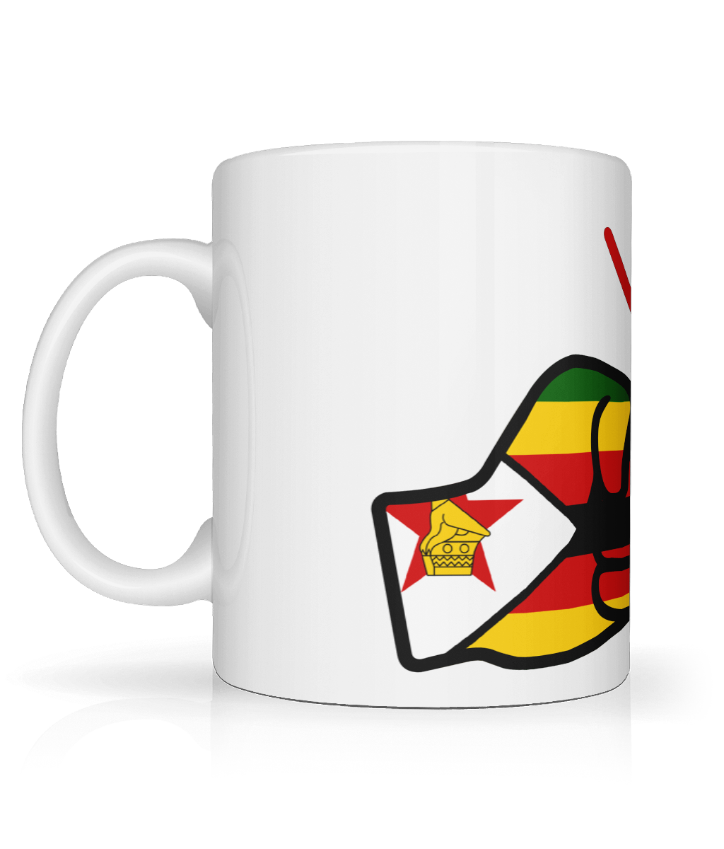 We Run Tings, Zimbabwe, Tea, Coffee Ceramic Mug, Cup, White, 11oz