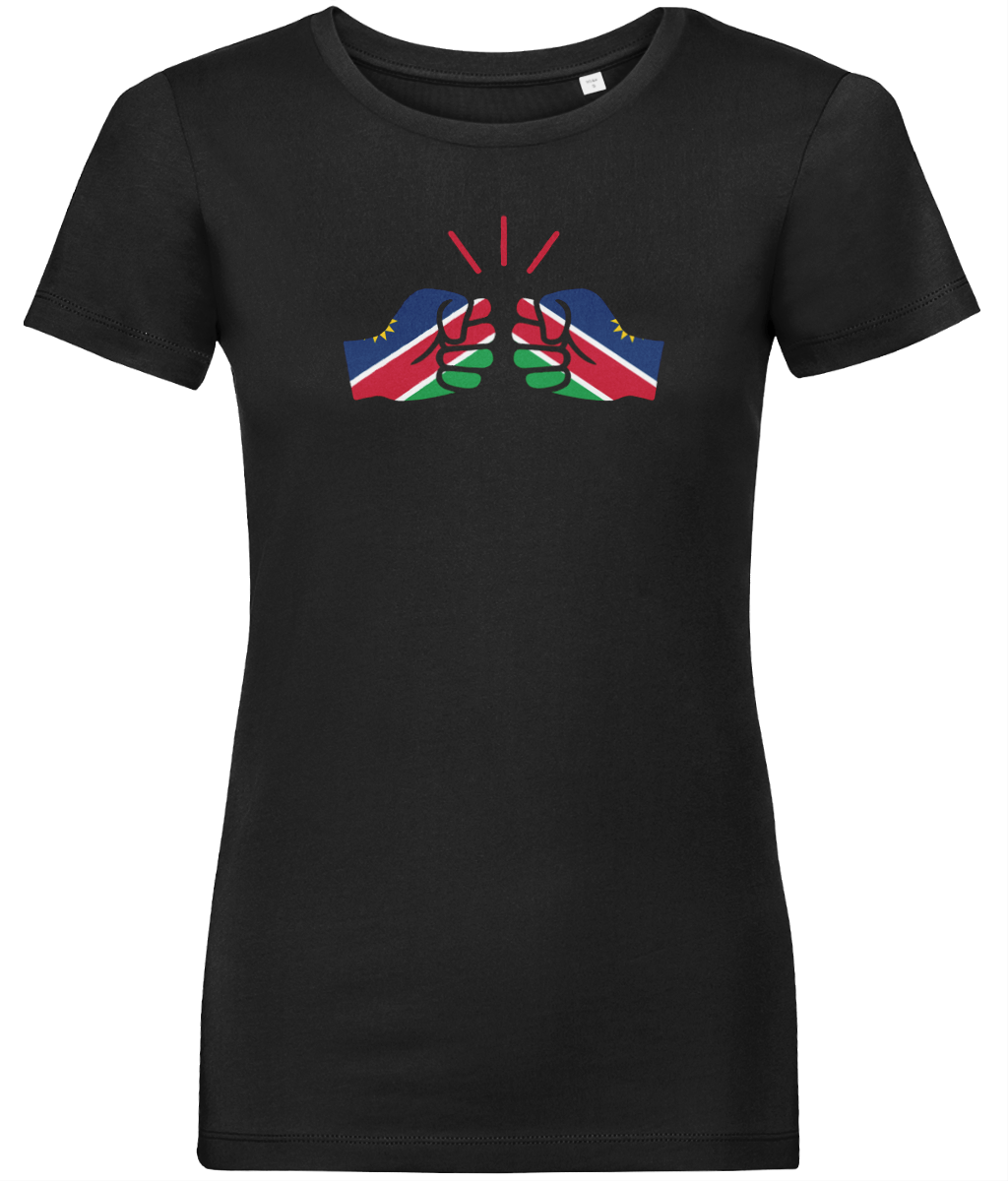 We Run Tings, Namibia, Women's, Organic Ring Spun Cotton, Contemporary Shaped Fit T-Shirt