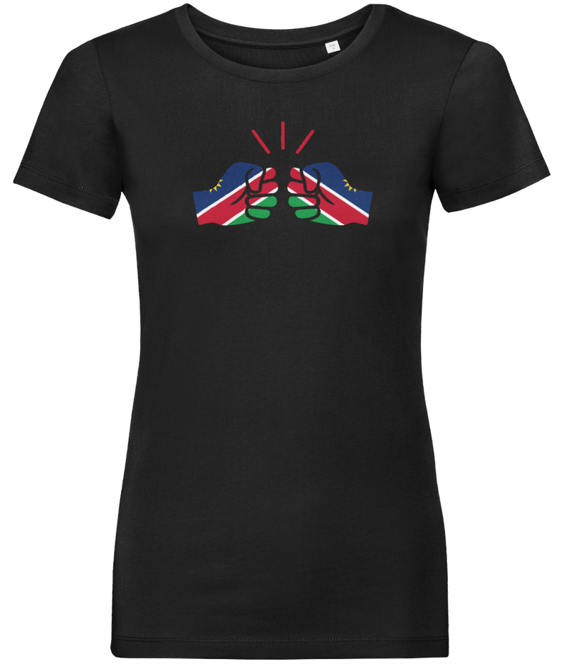 We Run Tings, Namibia, Women's, Organic Ring Spun Cotton, Contemporary Shaped Fit T-Shirt