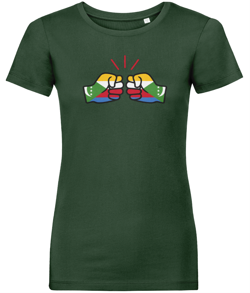 We Run Tings, Comoros, Women's, Organic Ring Spun Cotton, Contemporary Shaped Fit T-Shirt