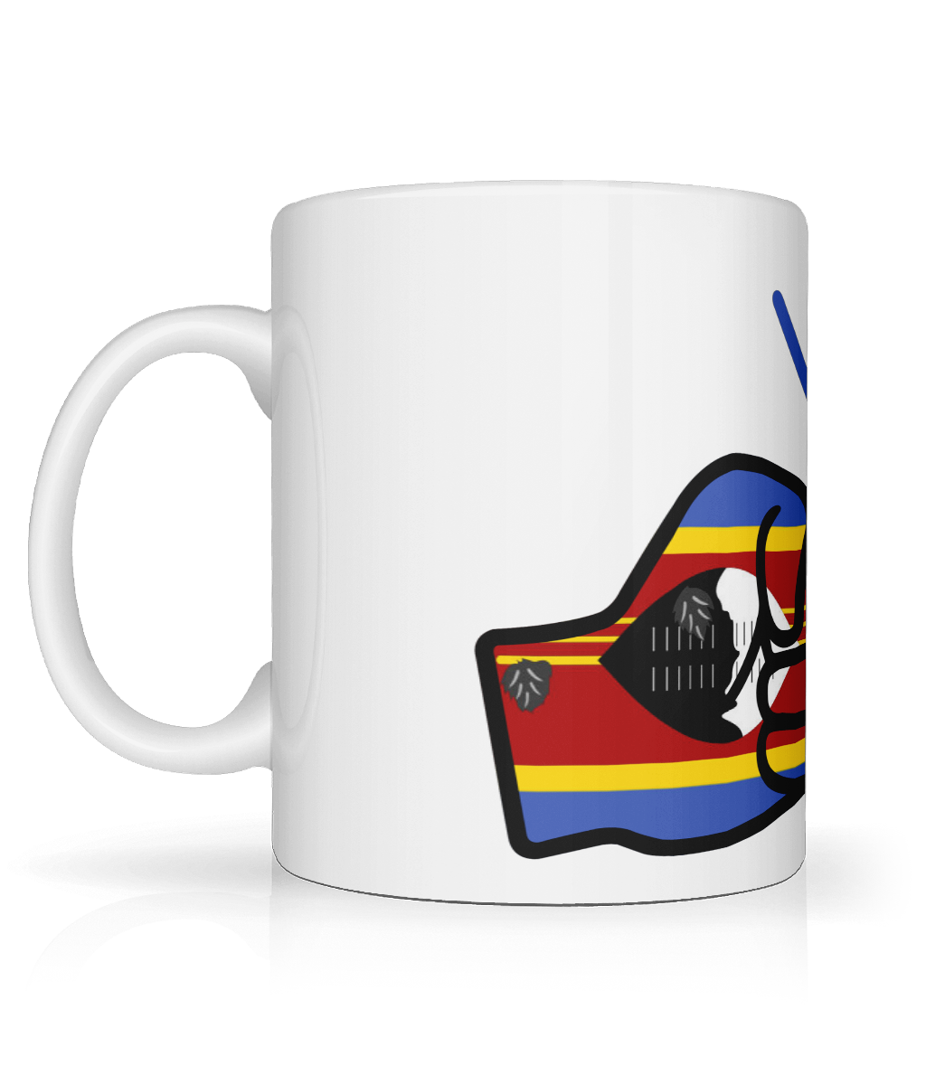 We Run Tings, Eswatini, Tea, Coffee Ceramic Mug, Cup, White, 11oz