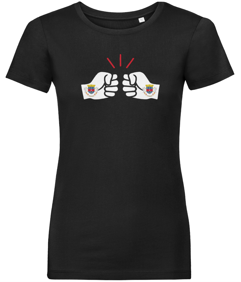 We Run Tings, St Barts, Women's, Organic Ring Spun Cotton, Contemporary Shaped Fit T-Shirt