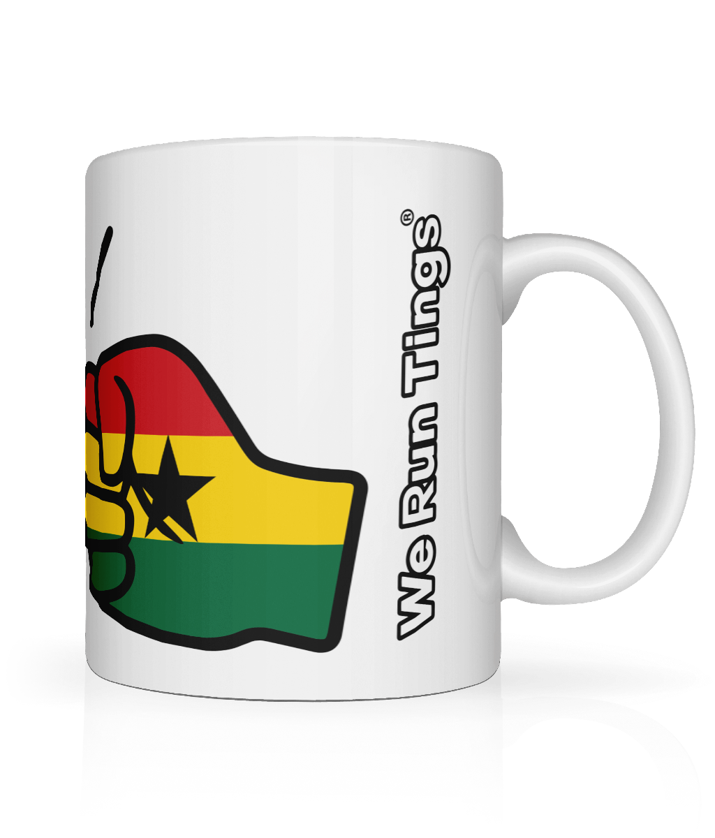 We Run Tings, Ghana, Tea, Coffee Ceramic Mug, Cup, White, 11oz