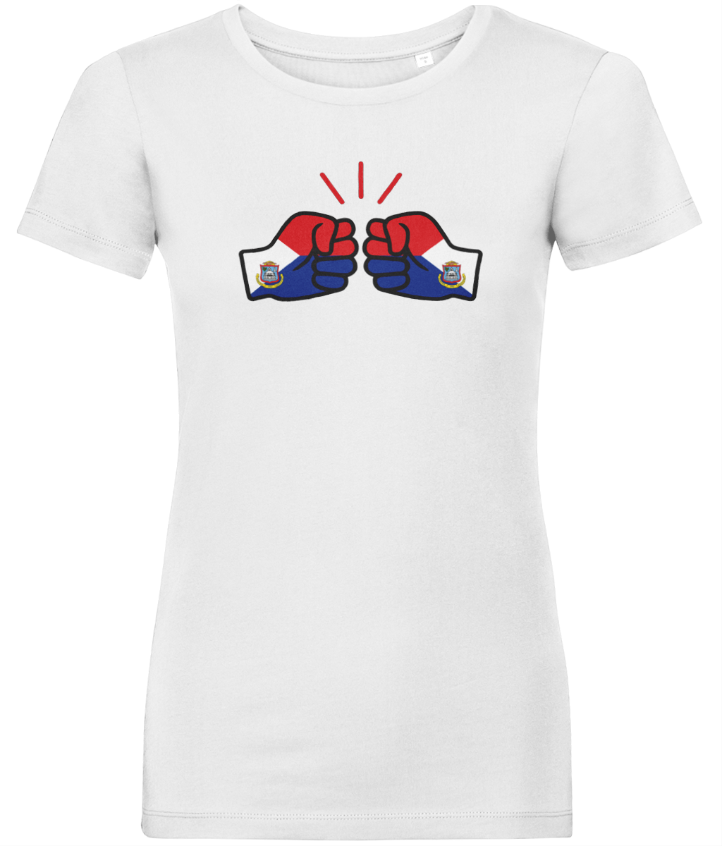 We Run Tings, St Martin, Women's, Organic Ring Spun Cotton, Contemporary Shaped Fit T-Shirt