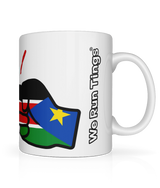 We Run Tings, South Sudan, Tea, Coffee Ceramic Mug, Cup, White, 11oz