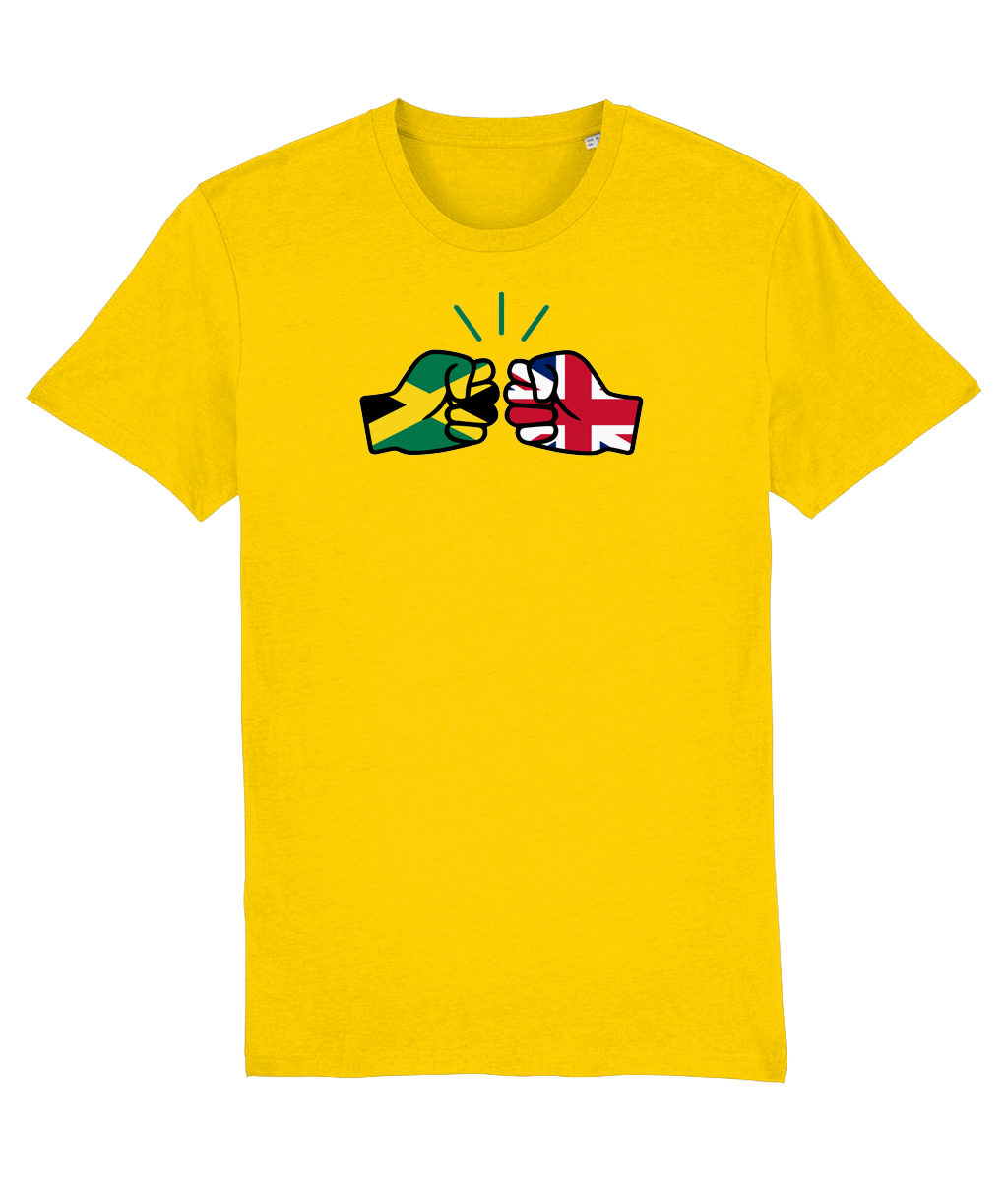 We Run Tings, Jamaica & United Kingdom, Men's, Dual Parentage, Organic Ring Spun Cotton T-Shirt, Outline