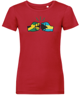 We Run Tings, Jamaica & Bahamas, Dual Parentage, Women's, Organic Ring Spun Cotton T-Shirt, Outline