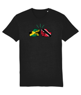 We Run Tings, Jamaica & Trinidad & Tobago, Men's, Dual Parentage, Organic Ring Spun Cotton T-Shirt, Outline