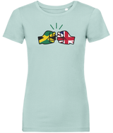 We Run Tings, Jamaica & United Kingdom, Dual Parentage, Women's, Organic Ring Spun Cotton T-Shirt, Outline