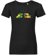 We Run Tings, Jamaica & Grenada, Dual Parentage, Women's, Organic Ring Spun Cotton T-Shirt, Outline