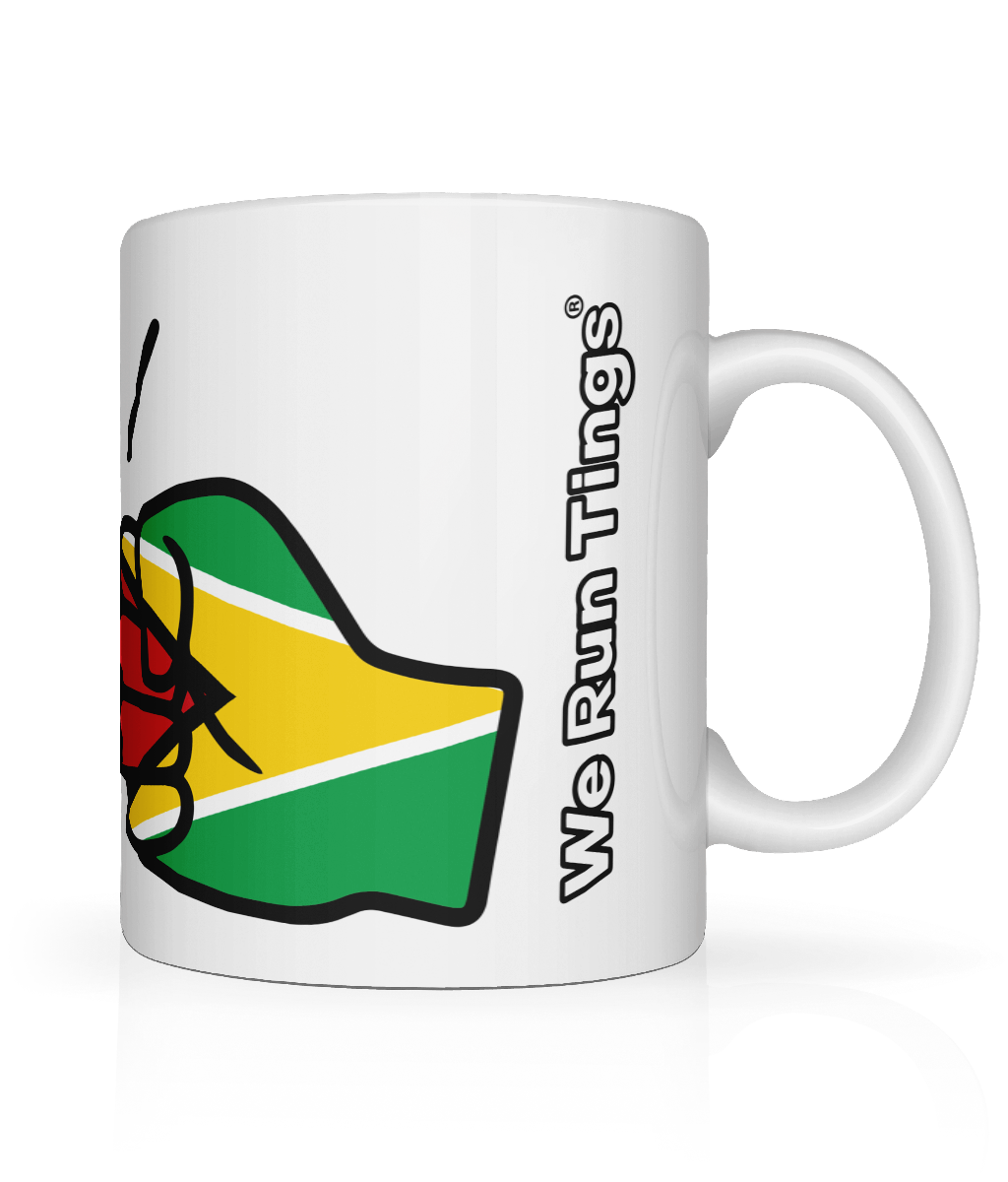 We Run Tings, Guyana, Tea, Coffee Ceramic Mug, Cup, White, 11oz