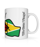 We Run Tings, Guyana, Tea, Coffee Ceramic Mug, Cup, White, 11oz