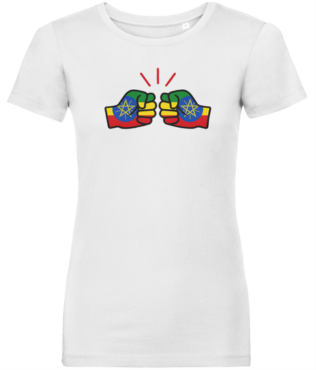 We Run Tings, Ethiopia, Women's, Organic Ring Spun Cotton, Contemporary Shaped Fit T-Shirt