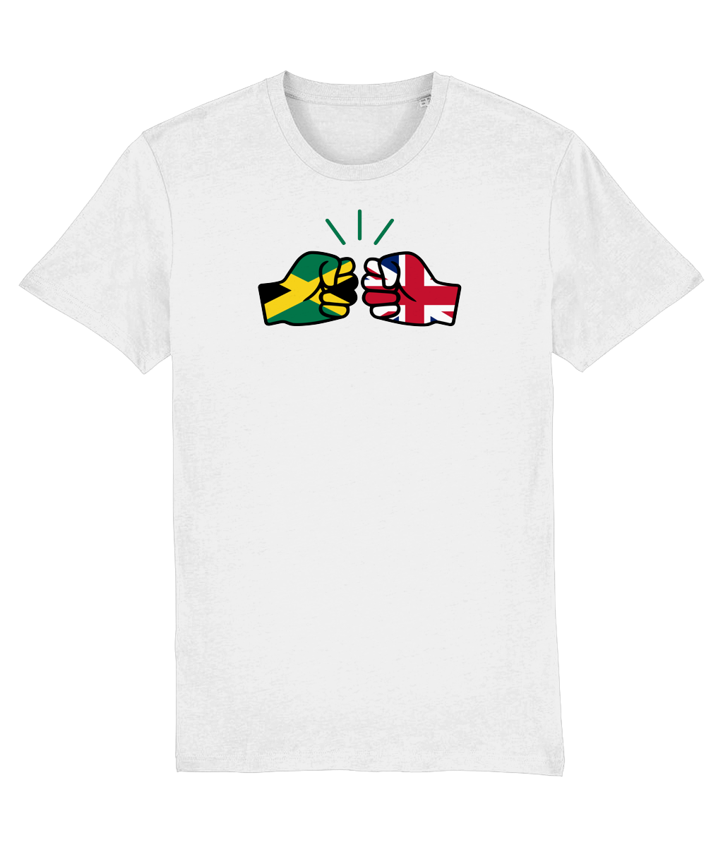 We Run Tings, Jamaica & United Kingdom, Men's, Dual Parentage, Organic Ring Spun Cotton T-Shirt, Outline