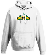 We Run Tings, Jamaica, Unisex, Pull On Hoodie, Standard, Classic Fit, Green Stripe & Outline