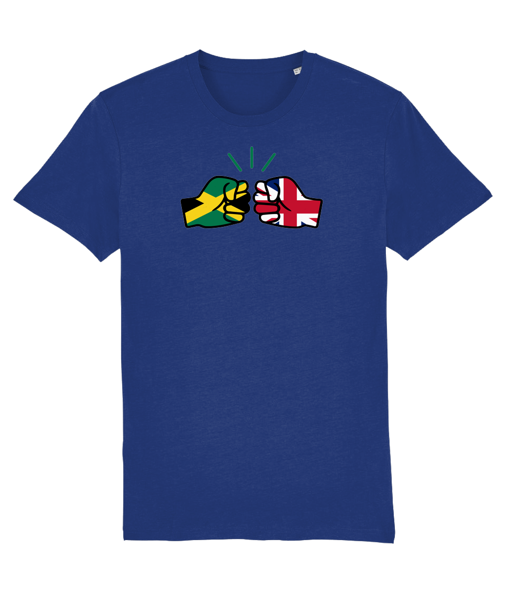 We Run Tings, Jamaica & United Kingdom, Men's, Dual Parentage, Organic Ring Spun Cotton T-Shirt, Outline