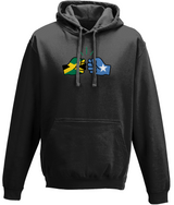 We Run Tings, Jamaica & Somalia, Dual Parentage, Unisex, Pull On Hoodie, Standard, Classic Fit, Green Stripe & Outline