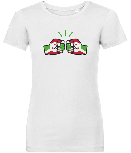 We Run Tings, Burundi, Women's, Organic Ring Spun Cotton, Contemporary Shaped Fit T-Shirt