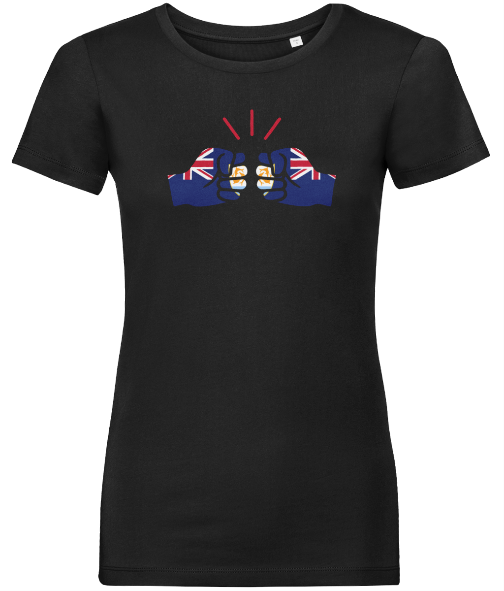 We Run Tings, Anguilla, Women's, Organic Ring Spun Cotton, Contemporary Shaped Fit T-Shirt