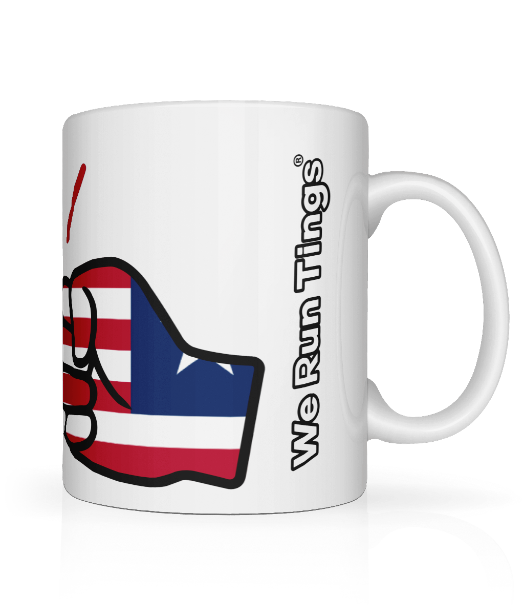 We Run Tings, Liberia, Tea, Coffee Ceramic Mug, Cup, White, 11oz