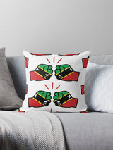 We Run Tings, St. Kitts and Nevis, Throw, Pillow, Cushion, White, 40 x 40cm