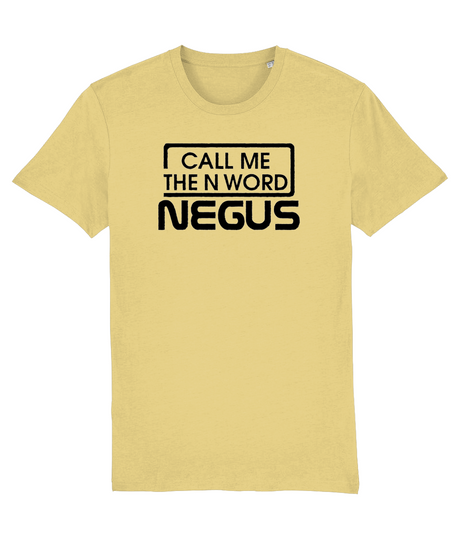 Call Me The N Word Negus, Men's, Organic Ring Spun Cotton T-Shirt, Black Logo