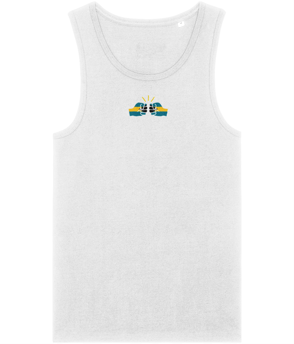 We Run Tings, Bahamas, Men's, Organic Cotton, Tank/Vest Top, Small Centre Logo