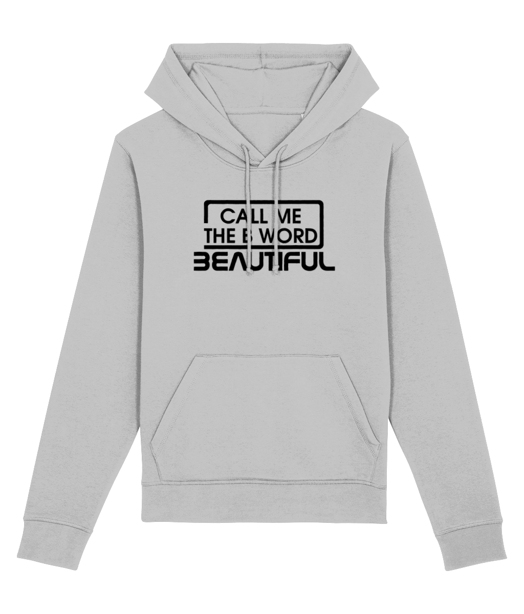 Call Me The B Word Beautiful, Black Logo, Hoodie